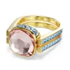 Swarovski Chroma Multicolored Cushion-cut Crystal Ring