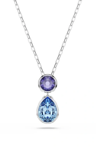 Swarovski Chroma Reversible Pendent Necklace In Metallic