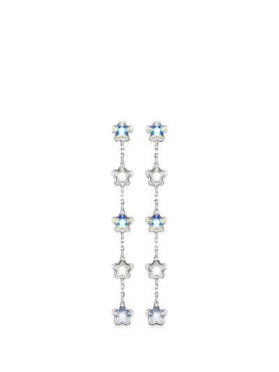 Swarovski Chroma Star Crystal-embellished Drop Earrings In Metallic
