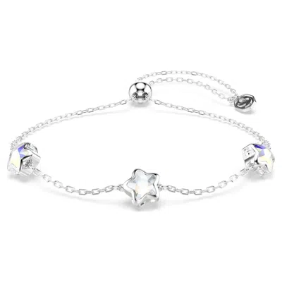 Swarovski Chroma Star Rhodium Plated Bracelet In Metallic