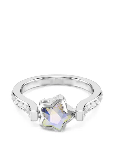 Swarovski Chroma Star-motif Crystal-embellished Ring In Transparent
