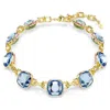 Swarovski Chroma Twist Crystal Station Collar Necklace In Blue