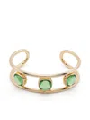 Swarovski Chroma Twist Cuff In Gold
