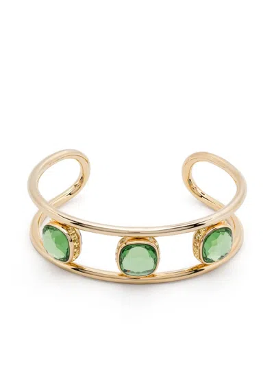 Swarovski Chroma Twist Cuff In Gold