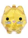 Swarovski Chubby Cats Crystal Figurine In Yellow
