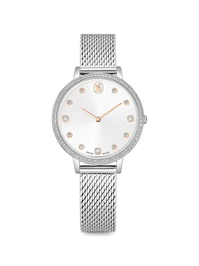 Swarovski White Dial Silver-tone Watch Accessories