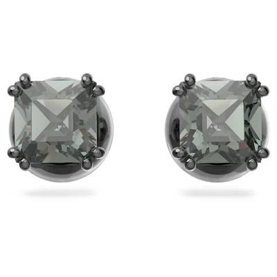 Swarovski Millenia Stud Earrings In Noir