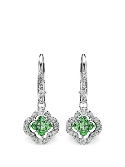 Swarovski Clover-pendant Drop Earrings In Metallic