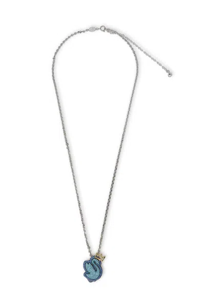 Swarovski Swan Pendant Crystal Embellishments In Blue