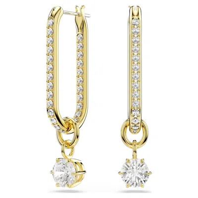 Swarovski Constella 水滴形耳環 In White
