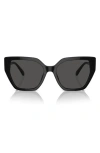 Swarovski Sk 6016 100187 56mm Womens Irregular Sunglasses In Black