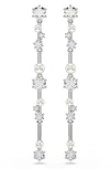 Swarovski Constella Bar Drop Earrings In Multi