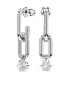 Swarovski Constella Chain-link Crystal Earrings In Metallic