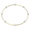 Swarovski Gold-tone Crystal Studded Choker Necklace, 14-1/8" + 2" Extender In White