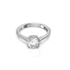 Swarovski Constella Cocktail Ring Round M Rhodium Shiny White In White