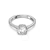 Swarovski Constella Cocktail Ring Round M Rhodium Shiny White In White