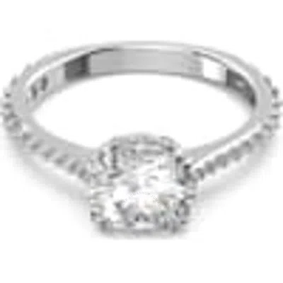 SWAROVSKI SWAROVSKI CONSTELLA COCKTAIL RING ROUND M RHODIUM SHINY WHITE