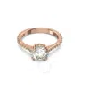 Swarovski Constella Cocktail Ring Round M Rose Gold Shiny White White In White