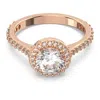 Swarovski Constella Cocktail Ring Round Pv L Rose Gold Shiny White In White