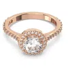 Swarovski Constella Cocktail Ring Round Pv L Rose Gold Shiny White In White