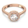 Swarovski Constella Cocktail Ring Round Pv L Rose Gold Shiny White In White