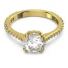 Swarovski Women's Constella Goldtone-plated & Crystal Cocktail Ring In White
