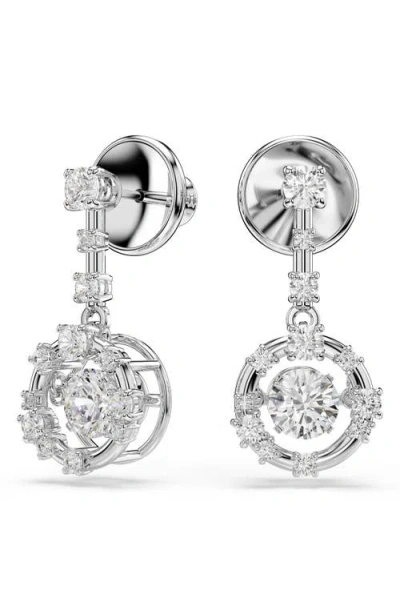 Swarovski Constella Crystal Drop Earrings In Gray