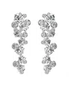 Swarovski Constella Rhodium Plated Drop Earrings In Silver