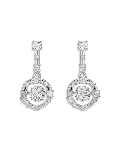Swarovski Constella Dancing Stone Drop Earrings In Silver
