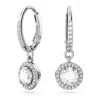 Swarovski Constella Drop Hoop Earrings In Silver