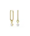 Swarovski Constella Gold-tone Plated Drop Earrings In Gold