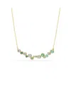 Swarovski Constella White & Green Crystal Collar Necklace, 14.87-18.87 In Gold