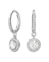 SWAROVSKI CONSTELLA HUGGIE HOOP DROP EARRINGS