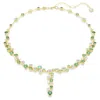 Swarovski Constella Mixed Cuts Y Necklace In Green