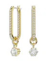 Swarovski Constella Gold-tone Plated Drop Earrings In Gold