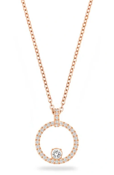 Swarovski Womens Crystal Creativity Brass And Crystal Circle Pendant Necklace