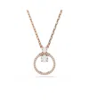 Swarovski Constella Pendant, Round Cut, White Necklace In Rose Gold
