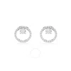 Swarovski Constella Pierced Earrings Stud Cz Rhodium Shiny White In White