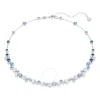 Swarovski Constella Rhodium Plated Necklace In Blue