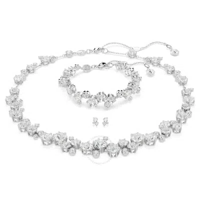 Swarovski Constella Rhodium Plated Crystal Set In White