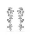 Swarovski Constella Rhodium Plated Drop Earrings In Metallic
