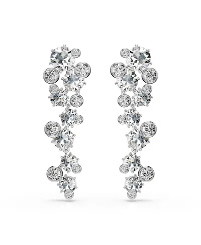 Swarovski Constella Rhodium Plated Drop Earrings