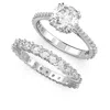 Swarovski Constella Set Rings Rhodium Shiny White In White