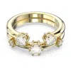 Swarovski Women's Constella 2-piece Goldtone-plated & Crystal Ring Set In White