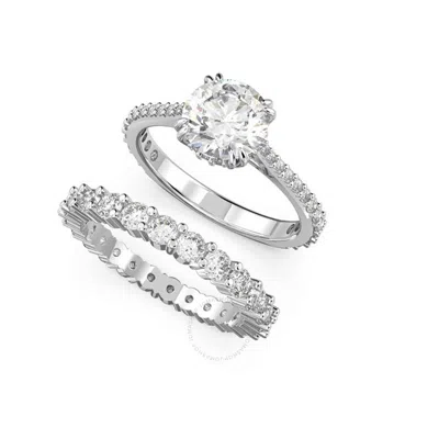 SWAROVSKI SWAROVSKI STILLA RHODIUM PLATED RING SET (2)