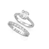 Swarovski Constella Set Rings Rhodium Shiny White In Silver Tone