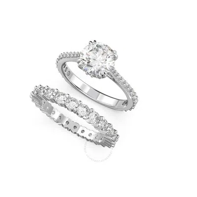 SWAROVSKI SWAROVSKI STILLA RHODIUM PLATED RING SET (2)