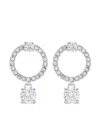 Swarovski Attract Circle Dangle Earrings In Silver