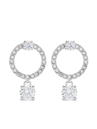 Swarovski Attract Circle Dangle Earrings In Silver