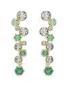 Swarovski Constella Mixed Cuts Drop Earrings In Gold